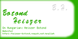 botond heiszer business card